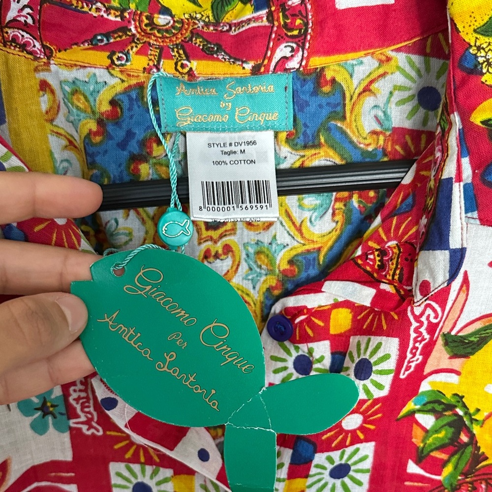 Colorful Patterned Button-Up Shirt - Picture 2 of 4